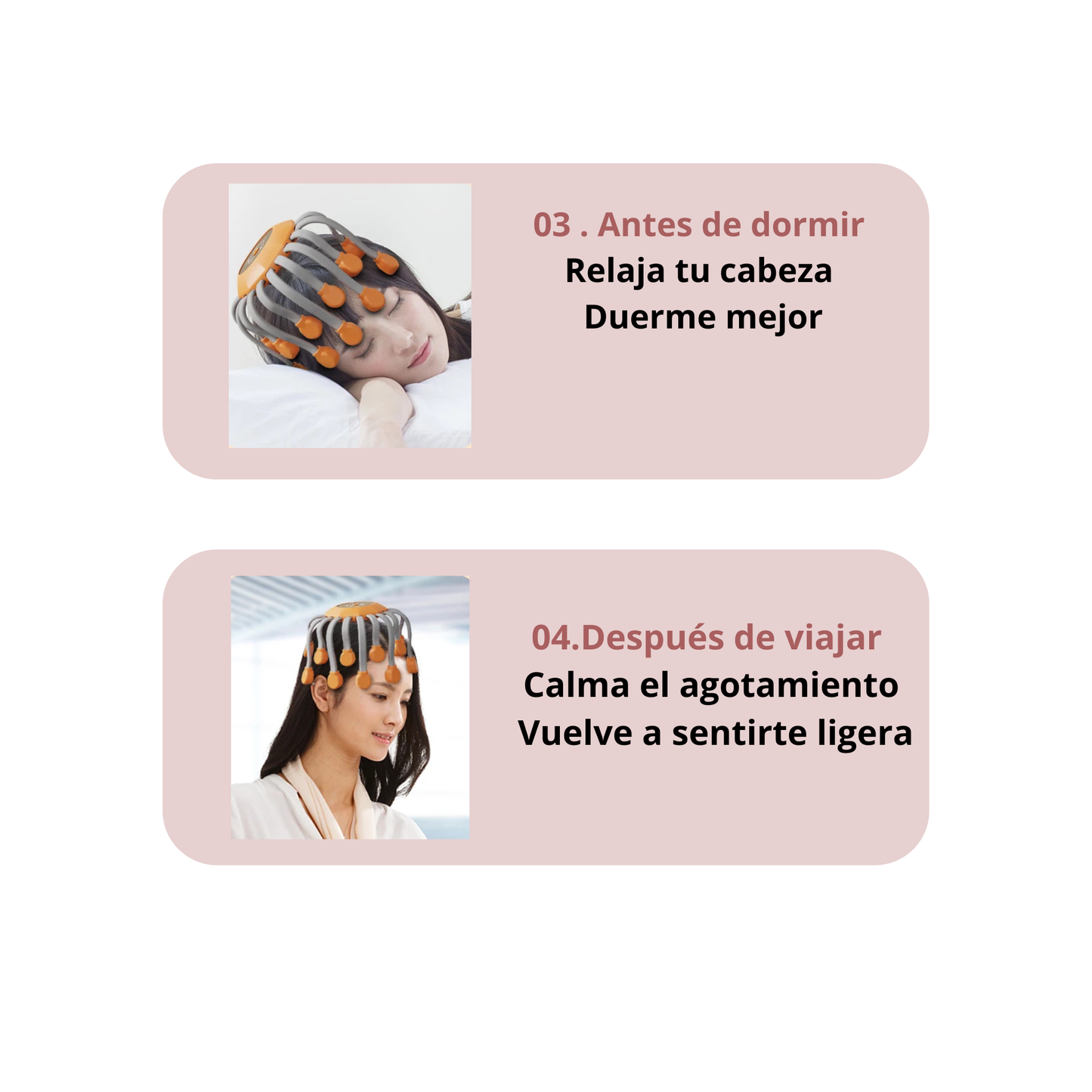 Masajeador de Cabeza 20 Puntas – Alivia Estrés en 10 Segundos