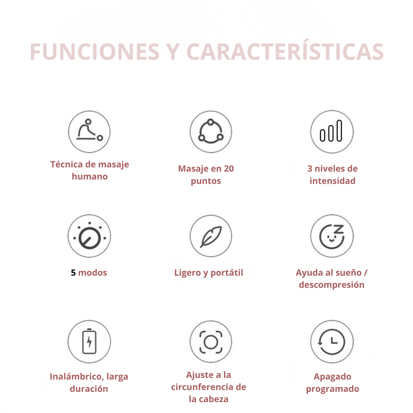 Masajeador de Cabeza 20 Puntas – Alivia Estrés en 10 Segundos